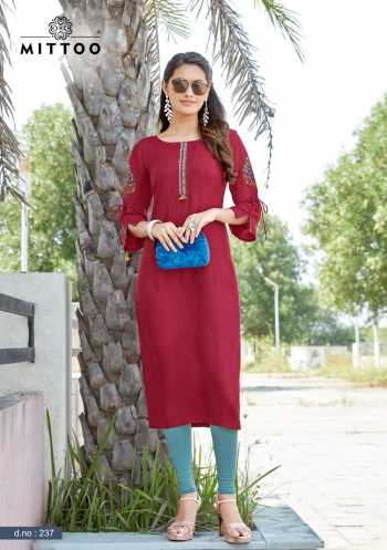 Mittoo Payal vol 15 Rayon Kurtis wholesaler