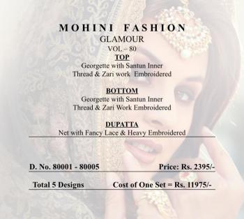 Mohini Glamour vol 80 Georgette Salwar Kameez wholesaler