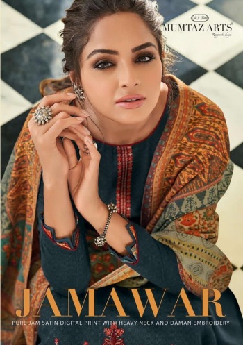 Mumtaz Arts Jamawar Jam Satin Suits catalog wholesaler