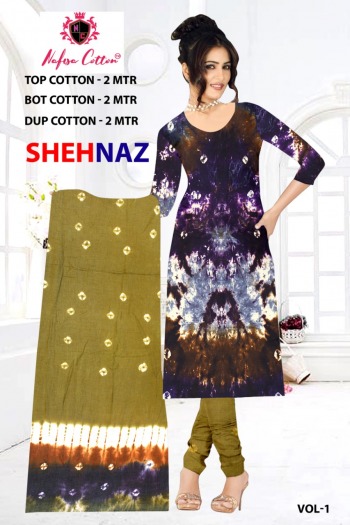 Nafisa Cotton Shehnaz Bandhej Dress buy online