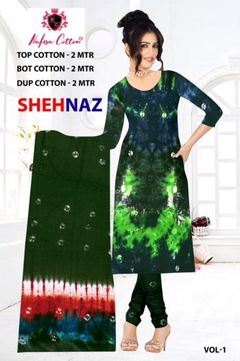 Nafisa Cotton Shehnaz Bandhej Dress buy online