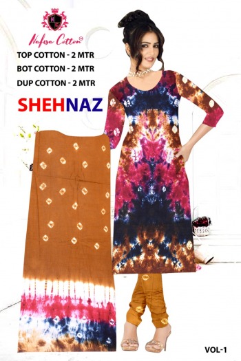 Nafisa Cotton Shehnaz Bandhej Dress buy online