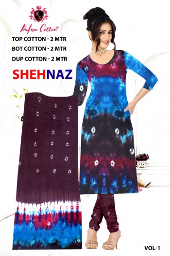 Nafisa Cotton Shehnaz Bandhej Dress buy online