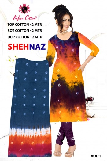 Nafisa Cotton Shehnaz Bandhej Dress buy online