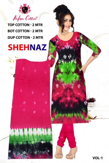 Nafisa Cotton Shehnaz Bandhej Dress buy online