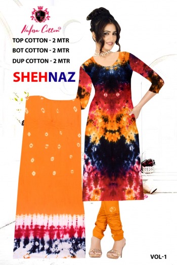 Nafisa Cotton Shehnaz Bandhej Dress buy online