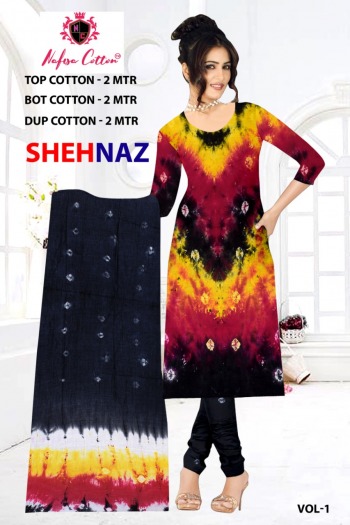 Nafisa Cotton Shehnaz Bandhej Dress buy online