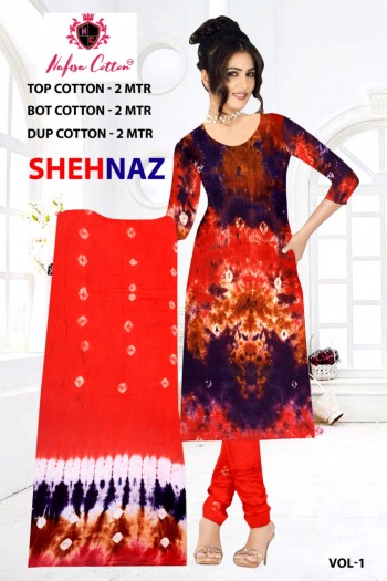 Nafisa Cotton Shehnaz Bandhej Dress buy online