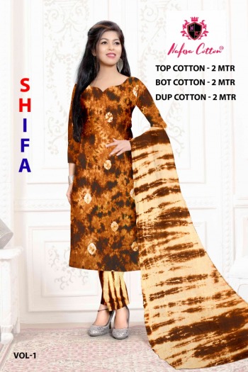 Nafisa Cotton Shifa Cotton Bandhej Dress Buy wholesale price