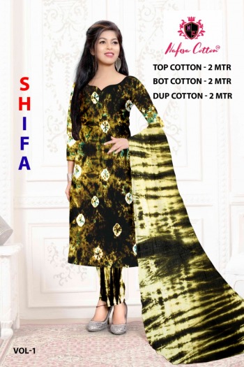 Nafisa Cotton Shifa Cotton Bandhej Dress Buy wholesale price