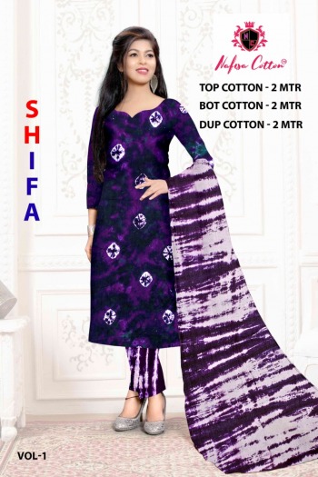 Nafisa Cotton Shifa Cotton Bandhej Dress Buy wholesale price