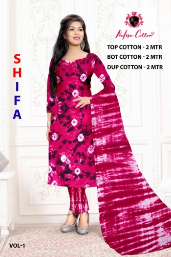 Nafisa Cotton Shifa Cotton Bandhej Dress Buy wholesale price