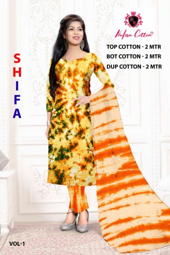 Nafisa Cotton Shifa Cotton Bandhej Dress Buy wholesale price