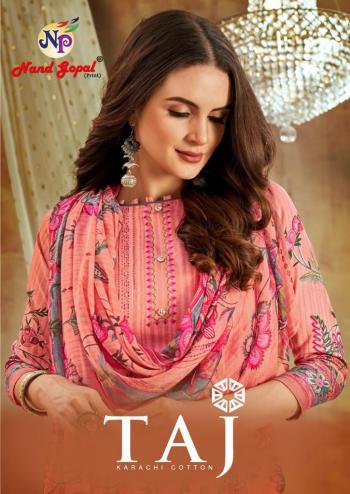 Nand gopal Taj Cotton dress material catalog