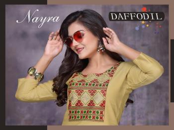 Nayra Daffodil Cotton Satin kurtis catalog wholesaler