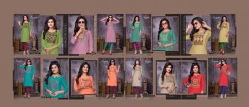 Nayra Daffodil Cotton Satin kurtis catalog wholesaler