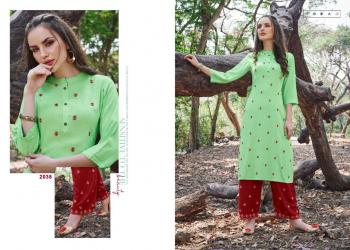 Neha Fashion Nirvi Rayon Kurtis with palazzo catalog