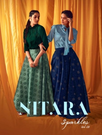 Nitara Sparkles vol 5 top with Skirt buy wholesale Price