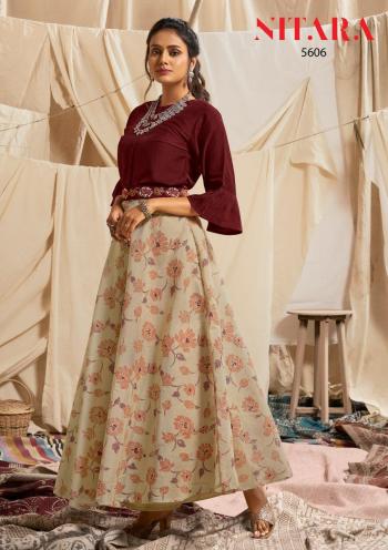 Nitara Sparkles vol 6 Top with Skirt wholesale Price