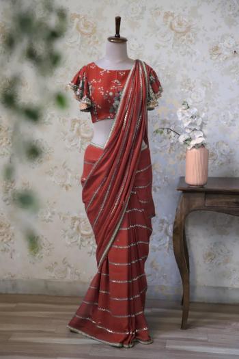 Non Catalog party wear Georgette Sequence Work Saree wholesaler