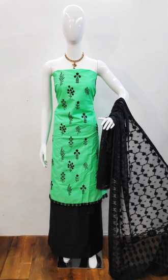 Non Catalog Pc Cotton Embroidered Dress Material