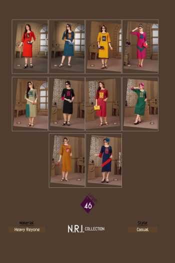 NRI Collection payall rayon kurtis catalog wholesaler