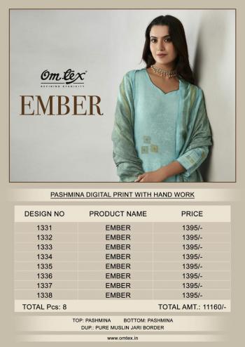 Omtex Ember Pashmina Woollen Salwar Kameez wholesaler