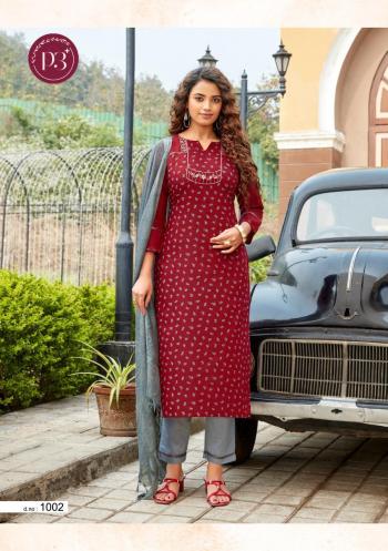 P3 Plus Nargis Kurtis with Pant and Dupatta catalog