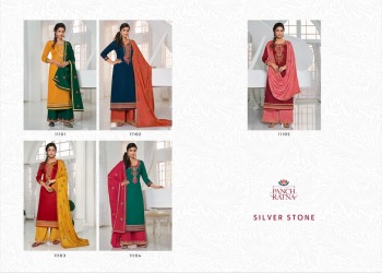 Panch Ratna Silver Stone Jam Silk Suits wholesaler