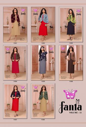 Pari Fanta vol 11 kurtis with koti Catalog