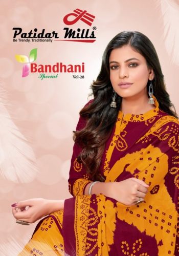 Patidar Mills Bandhani Special vol 28 Cotton dress