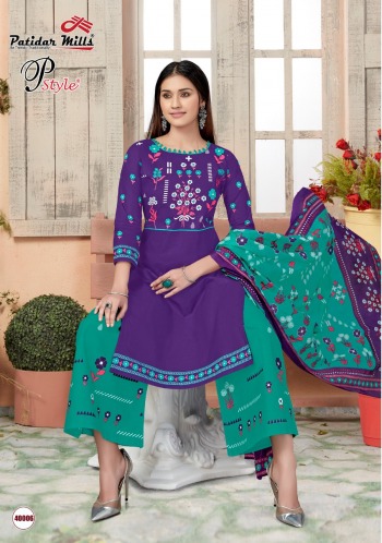 patidar Mills Pstyle vol 40 Cotton punjabi dress wholesale price