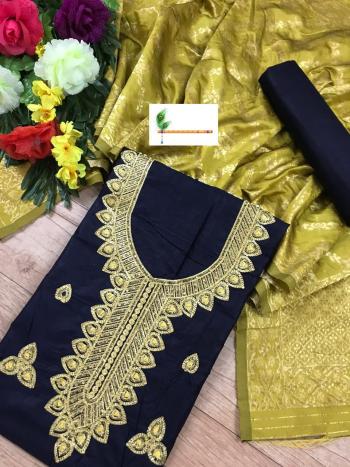 Pc Cotton Embroidered Dress with Jacquard Dupatta wholesale