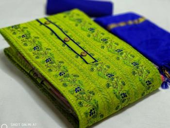 PC Cotton Kasmiri work Dress material