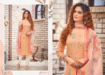 Pink Mirror Cherish Viscose Readymade Suits Catalog