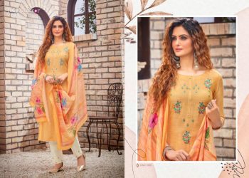 Pink Mirror Cherish Viscose Readymade Suits Catalog