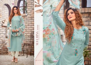 Pink Mirror Cherish Viscose Readymade Suits Catalog