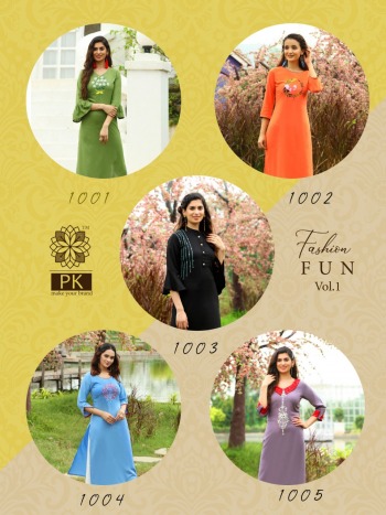 PK Fashion Fun vol 1 Casual wear kurtis wholesaler