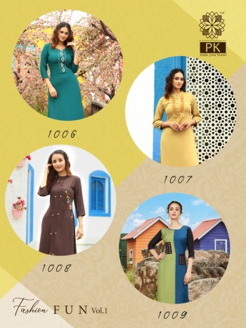 PK Fashion Fun vol 1 Casual wear kurtis wholesaler