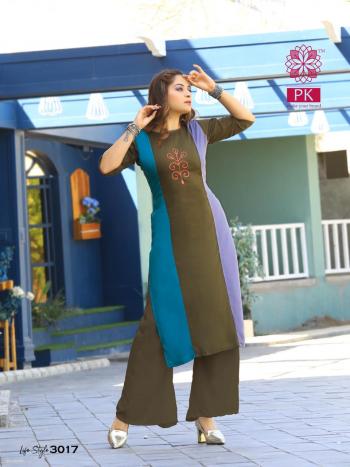 PK Lifestyle vol 3 Rayon kurtis catalog wholesaler