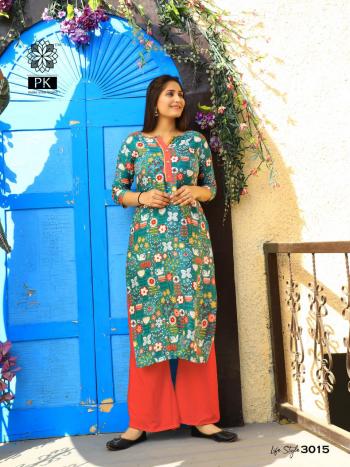 PK Lifestyle vol 3 Rayon kurtis catalog wholesaler