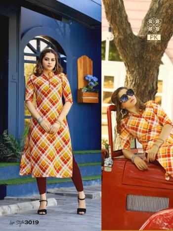 PK Lifestyle vol 3 Rayon kurtis catalog wholesaler