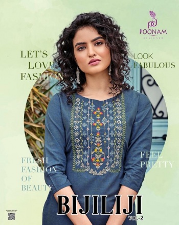 Poonam Designer Bijiliji vol 2 Casual wear kurtis wholesaler