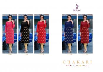 Poonam Designer Chakari Malai Crape kurtis wholesaler