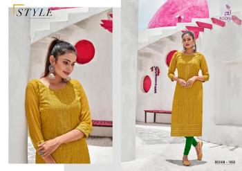 Poonam Designer Chikankari Sequence work kurtis wholesaler