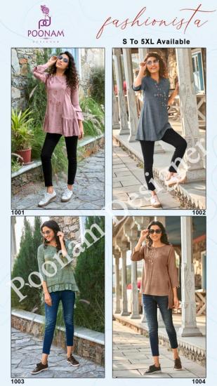 Poonam Designer Fashionista Western tops Catalog