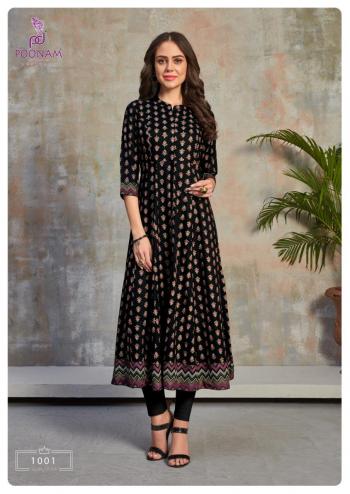 Poonam Designer Floral malai Crepe kurtis wholesaler