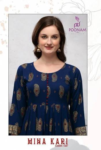 Poonam-Designer-Minakari-Center-Cut-Rayon-kurtis-wholesaler-1