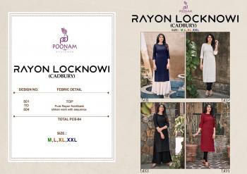 Poonam Designer Rayon Lucknowi kurtis