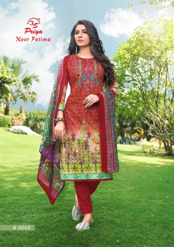 Priya Noor Fatima vol 5 Cotton Churidar dress material